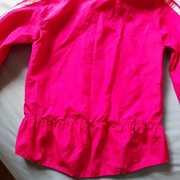 Adidas Pink Girls Windbreaker Jacket - Picture 3 of 8